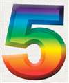 5  3-D NUMBER - MULTI-COLORED