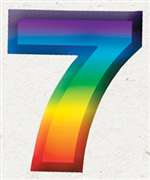 7  3-D NUMBER - MULTI-COLORED