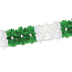 Green and White Pageant Garland