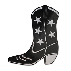 Cowboy Boot Black Foil Cutout