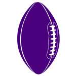 PURPLE FOOTBALL CUTOUT