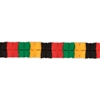 12' Tissue Leaf Garland - Black, Red, Green and Yellow