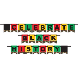 Celebrate Black History Streamer Banner - 6" x 10'