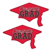 Congrats Grad Giant 22 1/4" x 36 3/4" Cutouts - Red