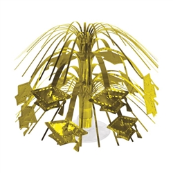 Grad Cap Mini 7 1/2" Cascade Centerpiece - Gold