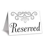 RESERVED TABLE CARDS