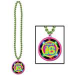 SWEET 16 BEADS WITH TUNNEL LIGHT MEDALLION