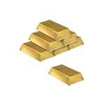 GOLD BARS PLASTIC DECORATIONS