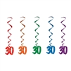 30 Whirls Hanging Decorations - 6 Pack