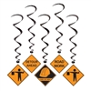 Construction Signs Whirls Decorations