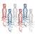 Red, White and Blue Shimmering Whirls Decorations
