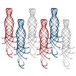 Red, White and Blue Shimmering Whirls Decorations