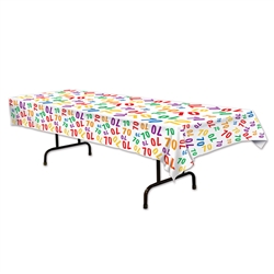 70 Multicolored Plastic Table Cover