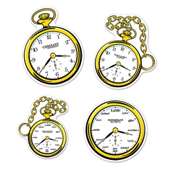 Alice In Wonderland Clocks Cutout