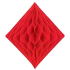 Red Paper Tissue Diamond Decoration