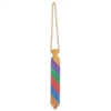 Rainbow Beaded Neck Tie