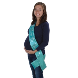 Teal "Mom To Be" Sash