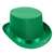 Green Satin Sleek Top Hat