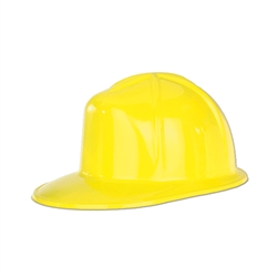 Yellow Plastic Construction Helmet - PLASTIC