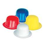 Plastic Derby Hats - Assorted Colors