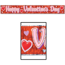 VALENTINE METALLIC BANNER