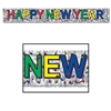 METALLIC HAPPY NEW YEAR BANNER