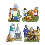 Thanksgiving Cutouts 4 Per Package