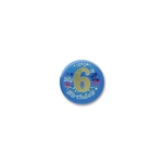 IM 6 YEARS OLD TODAY BLUE SATIN BUTTON