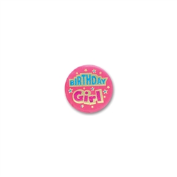 BIRTHDAY GIRL SATIN BUTTON