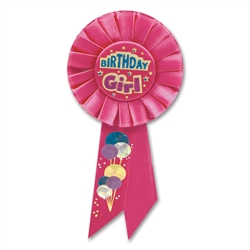 BDAY GIRL ROSETTE AWARD RIBBON