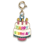 Birthday Cake Gold Charm It Charm