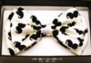 White Bowtie with Black Moustaches