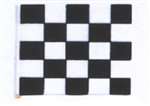 12 inch x 18 inch BLACK AND WHITE CHECKERED FLAG