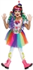 Crazy Color Clown Large Kids Costume