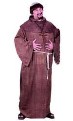 MONK WITH WIG ADULT COSTUME - PLUS SIZE