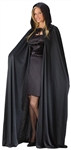 BLACK HOODED CAPE - 74