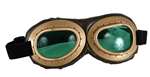 AVIATOR GOGGLES - GOLD WITH GREEN LENSES
