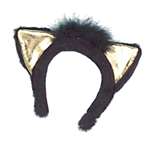 CAT EARS WITH GOLD LAME'