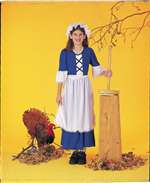 COLONIAL GIRL CHILD'S COSTUME - LARGE