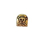 GOLD TOOTH CAP WITH SKULL