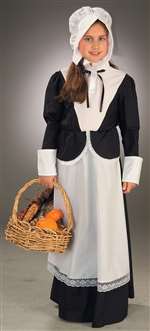 Pilgrim Girl 8-10 Kids Costume