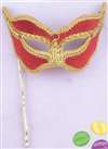 VENETIAN MASK WITH RED STICK