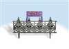 Skull Fence Silver 2 Pc