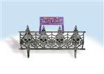 Skull Fence Silver 2 Pc
