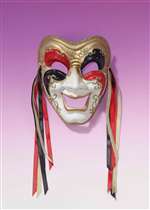 COMEDY TRI COLOR WITH RIBBON MASK