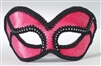 Pink Venetian Mask w/ Black Outline