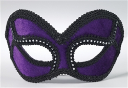 Purple Venetian Mask w/ Black Outline