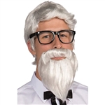 Southern Colonel Wig & Beard Set
