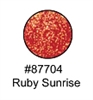 Ruby Sunrise Glitter Glam Makeup