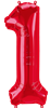 Red Number 1 - 34" Foil Balloon